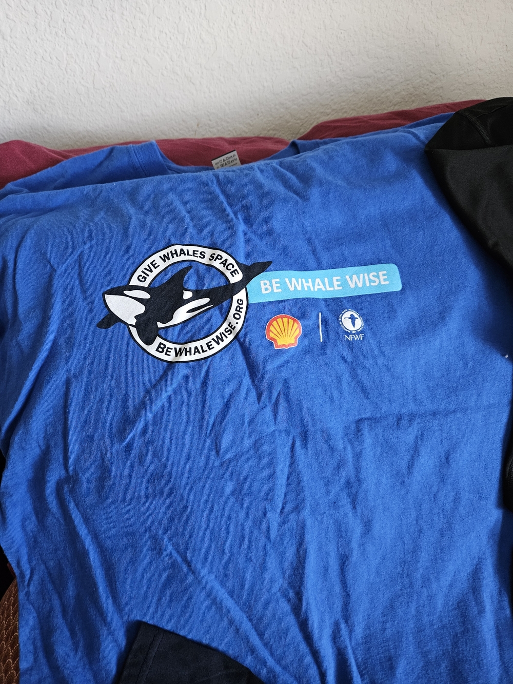 American Eagle Outfitters Blue 'Be Whale Wise' Graphic Tee